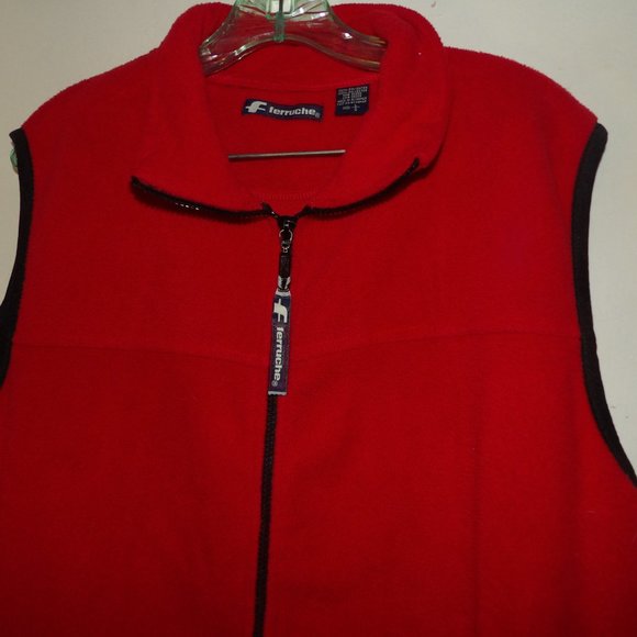 Ferruche Fleece Zippered Vest Sz L - Picture 2 of 6